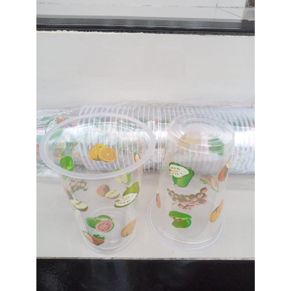 

2Xbtygneal Sakha Snack ) Gelas Plastik Motif Teh, Gelas Pop Ice 16 Oz, Gelas Buble 16 Oz Isi 50 Pcs