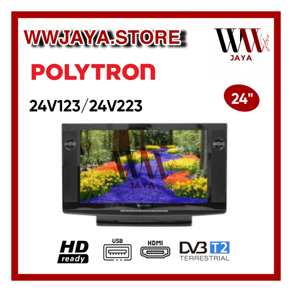 TV LED Digital Polytron 24V123/24V223 LED Polytron 24 Inch Digital TV