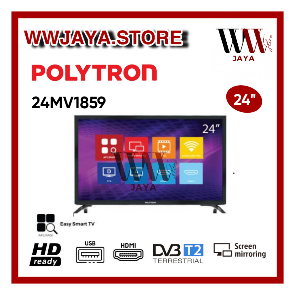 TV LED Digital Polytron 24MV1859 LED Polytron 24 Inch Digital TV
