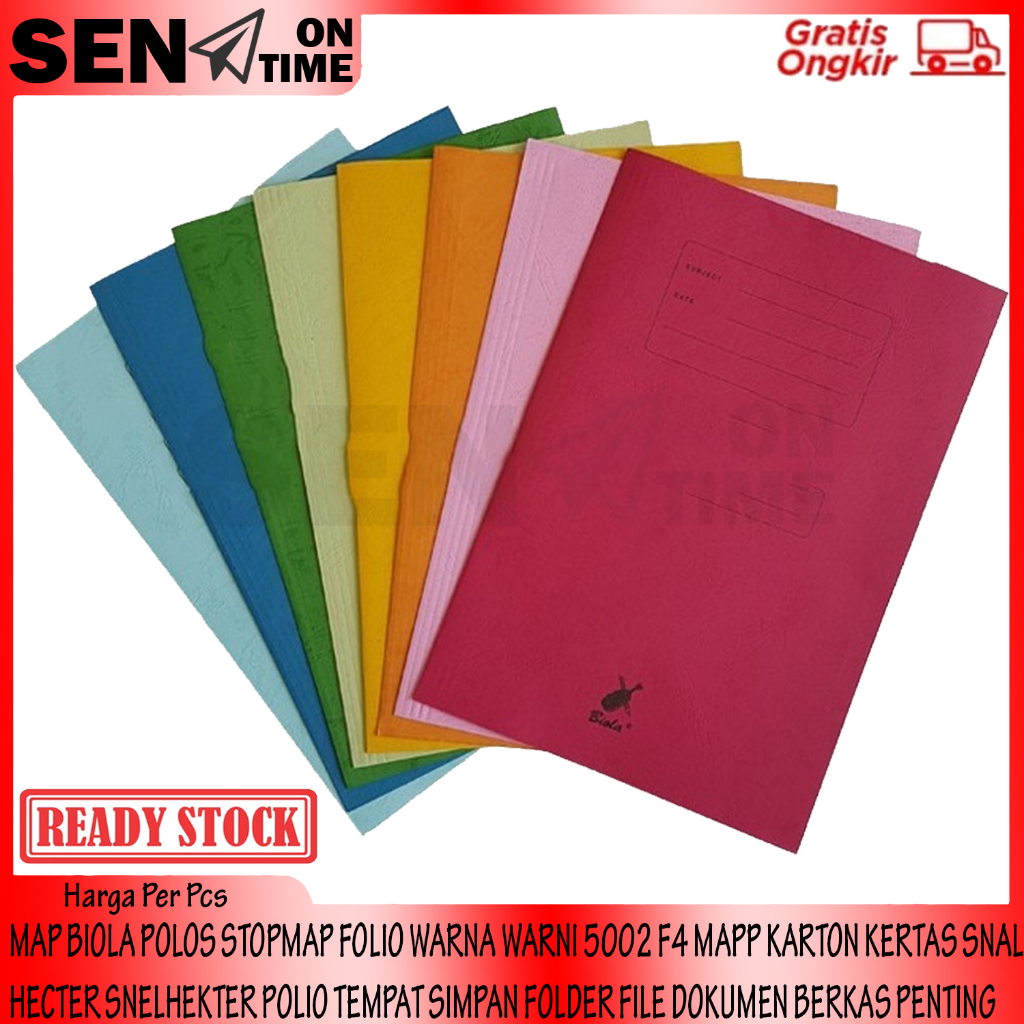 

MAP BIOLA POLOS STOPMAP FOLIO WARNA WARNI 5002 F4 MAPP KARTON KERTAS SNAL HECTER SNELHEKTER POLIO TEMPAT SIMPAN FOLDER FILE DOKUMEN BERKAS PENTING STOFMAP SENEL BUFFALO BUFALO PENYIMPANAN LEMBARAN SURAT AKTA KELAHIRAN IJAZAH ORGANIZER AKSESORIS KANTOR