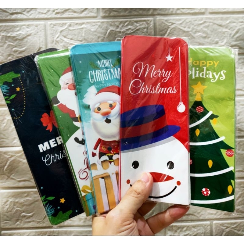 

(1 Pack)Angpao Natal Merry Christmas Ukuran Jumbo 7×18 Amplop Natal