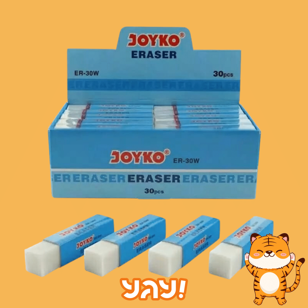 

YAY! - PENGHAPUS JOYKO PUTIH MEDIUM / SEDANG ( STIP / ERASER ) ER-30W