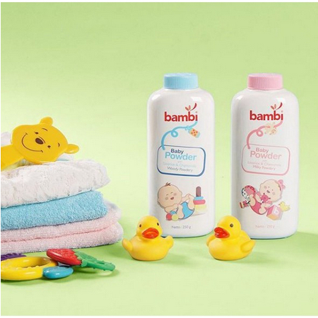 Bambi Baby powder bayi 250GR / Bedak tabur bambi  250GR /bambi bedak bayi