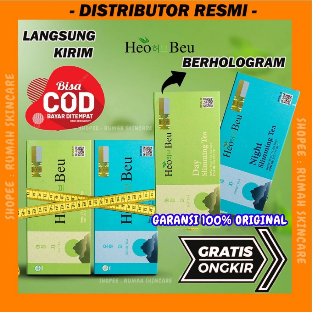 HEO BEU SLIMMING TEA | TEH HEOBEU KOREA | ORIGINAL HEO BEO SLIMING TEA BPOM ORIGINAL 100% / HEO BEU 