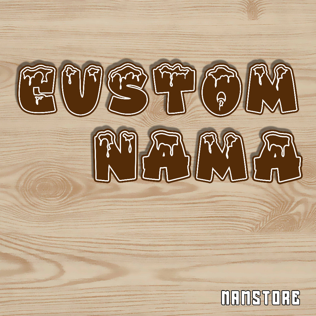 huruf kayu satuan timbul minimalis