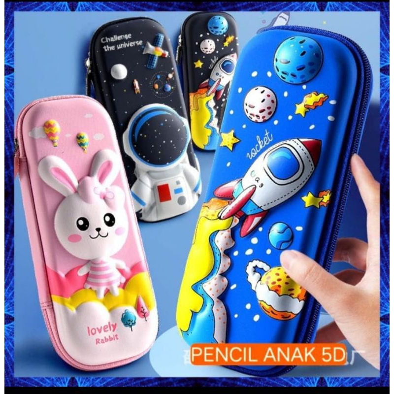 

Kotak pensil 3D timbul tempat pensil anak sekolah karakter anti air/waterproo