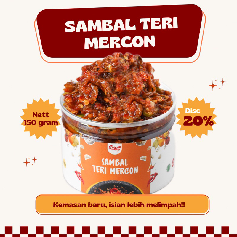 

Sambal Teri Mercon 150 Gram Sedap Wangi | Lauk Siap Saji