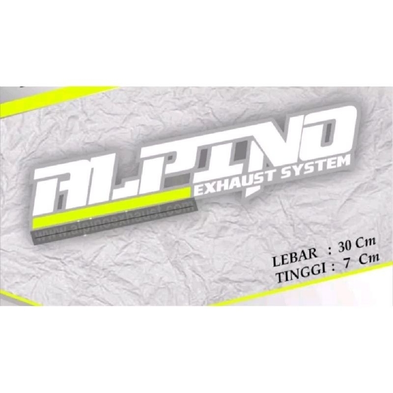 STIKER ALPINO EXHAUST SYSTEM