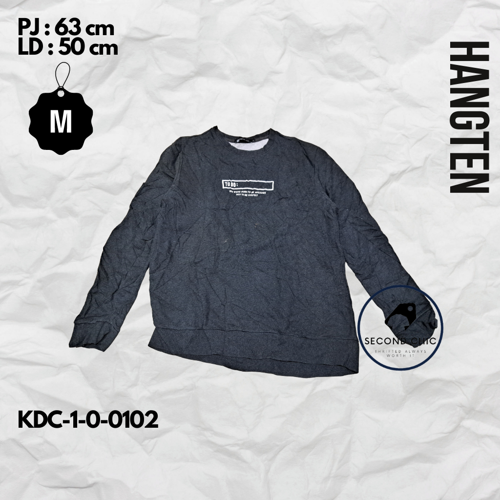 Crewneck HANGTEN ORIGINAL | Crewneck Pria | Sweater HANGTEN | Crewneck branded | Sweater branded