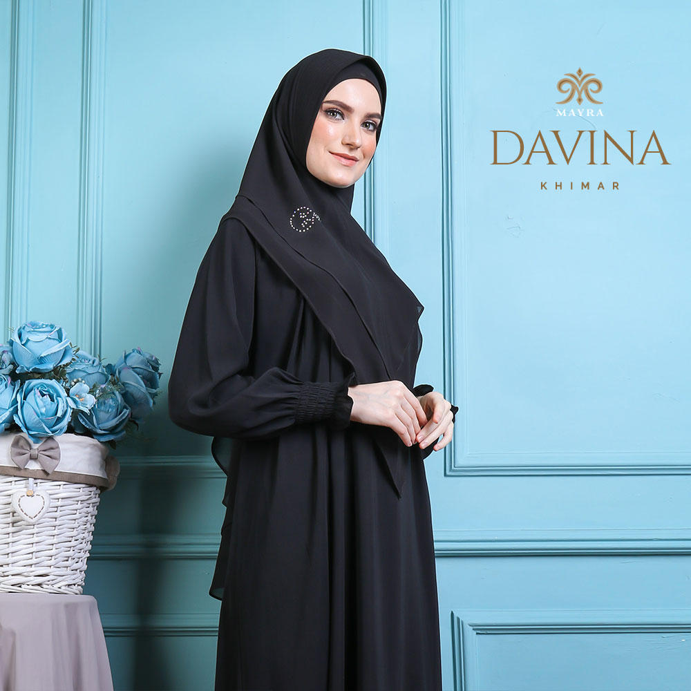 Mayra Khimar Davina - Khimar Premium dengan Bahan Babydoll Armani dan Pad Antem