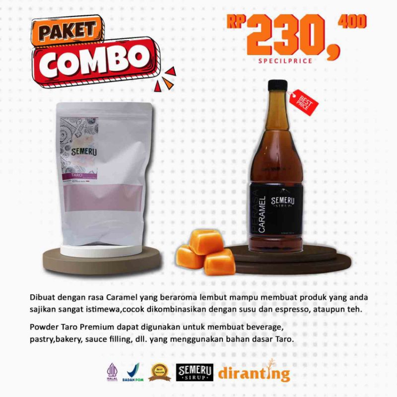 

Semeru Sirup Caramel dan Powder Sweet Taro