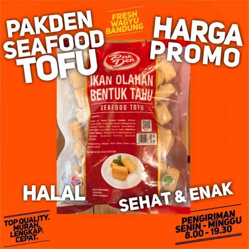 

PAKDEN SEAFOOD TOFU Tahu Baso Ikan MINI 500g Suki Shabu Steamboat Snack Goreng