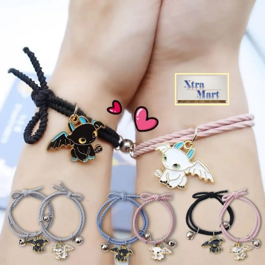 XM - Gelang Couple Magnet Lonceng 2pcs Gelang Couple Magnet Bestie