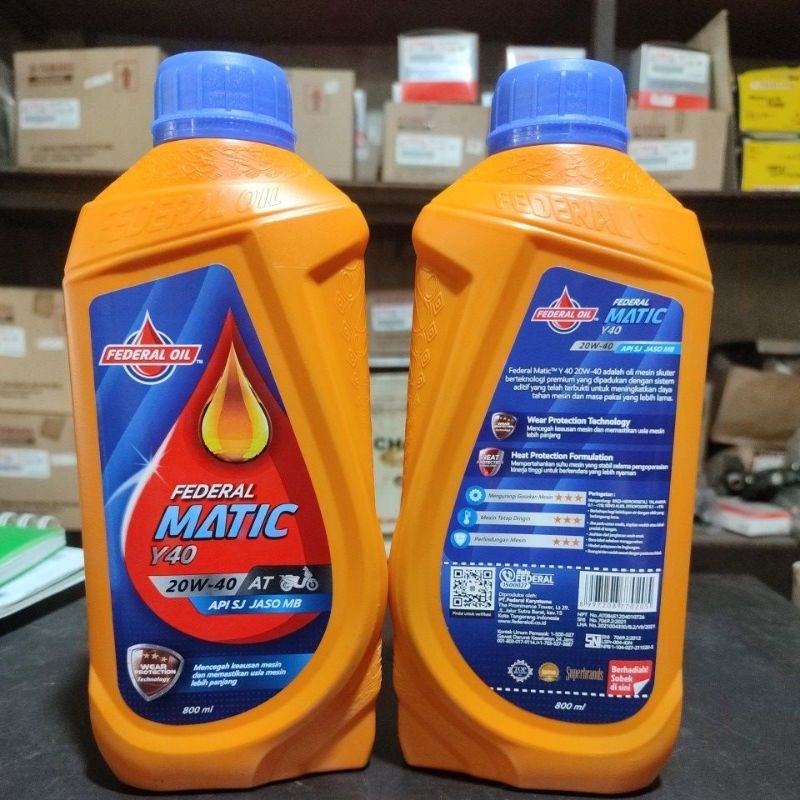 Oli Mesin Federal Matic Y40 0,8L 20W-40 Original Federal Oil