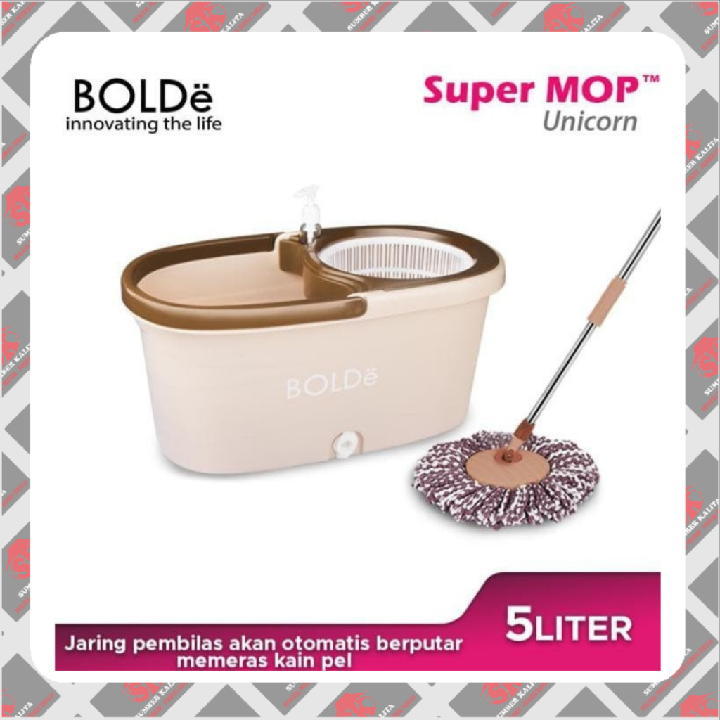 BERGARANSI BOLDe Super Mop Unicorn BONUS Refill Kain Pel Microfiber **