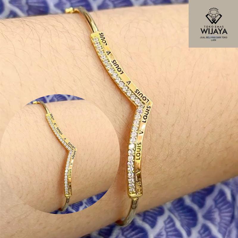 GELANG BANGLE V EMAS MUDA KADAR 375