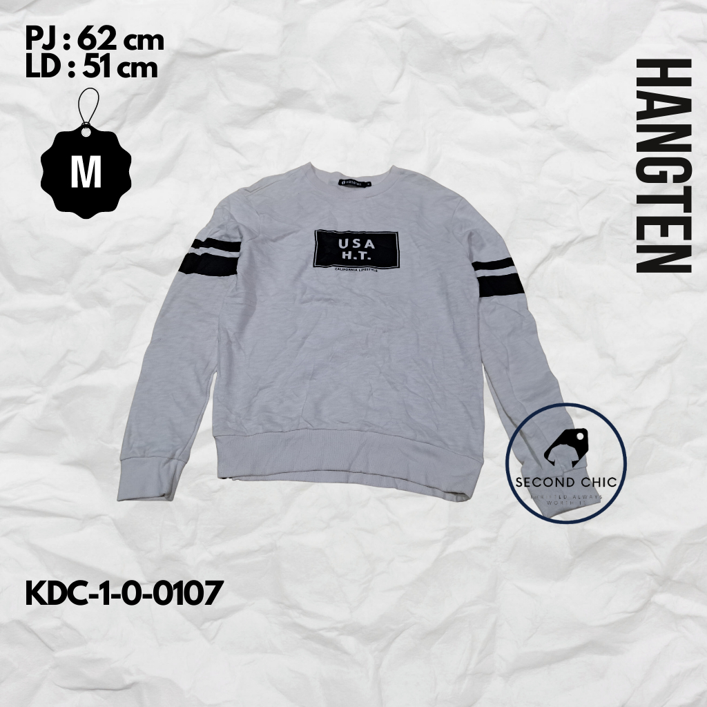 Crewneck HANGTEN ORIGINAL | Crewneck Pria | Sweater HANGTEN | Crewneck branded | Sweater branded