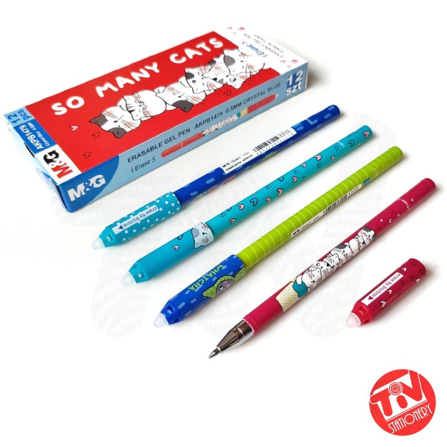 

Erasable Pen M&G Crystal Blue 0.5mm "So Many Cats" (Bisa Dihapus)