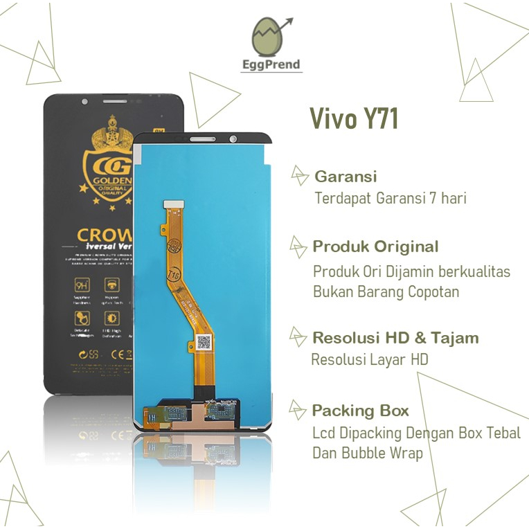 LCD TOUCHSCREEN VIVO Y71 1724 FULLSET  ORIGINAL COMPLETE / LCD VIVO Y71