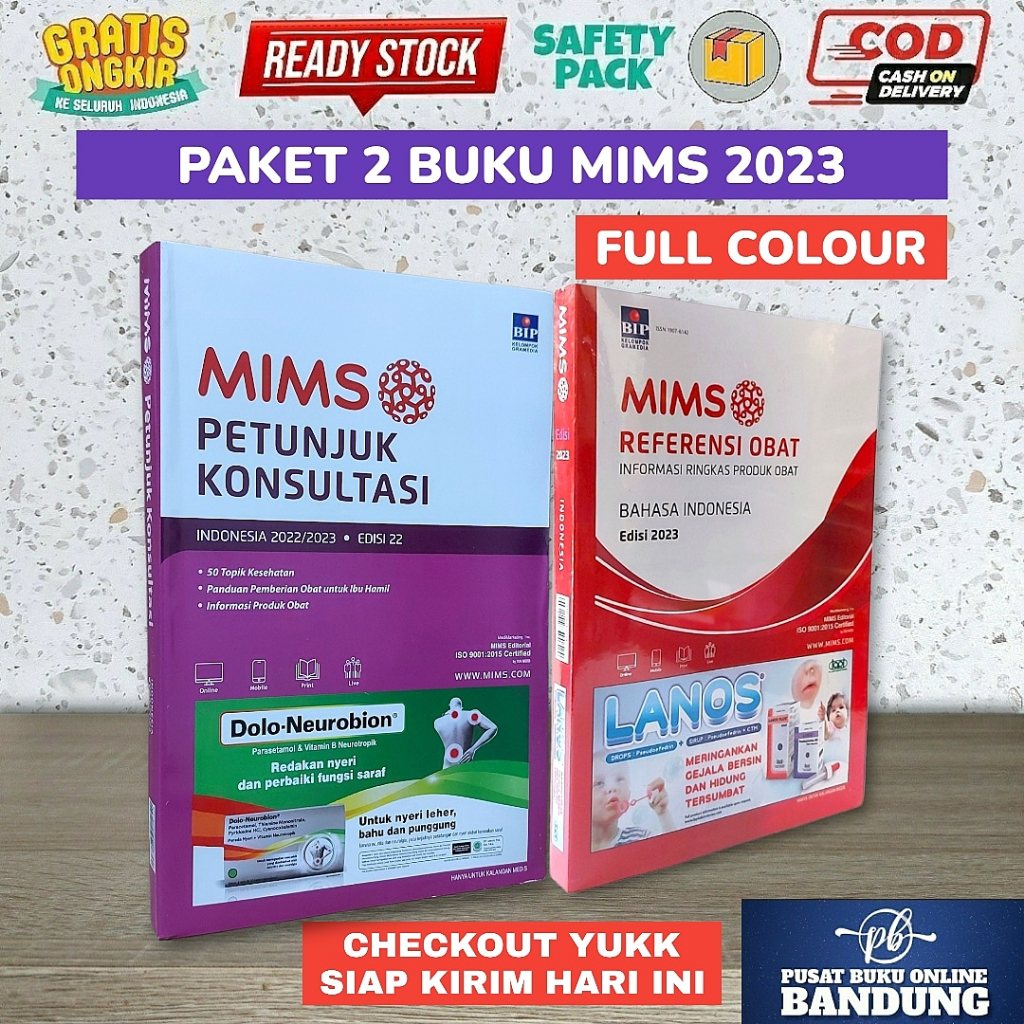 H3T PAKET 3 BUKU MIMS+ISO MIMS PETUNJUK KONSULTASI EDISI 22 2022/2023 MIMS REFERENSI OBAT 2023 HVS