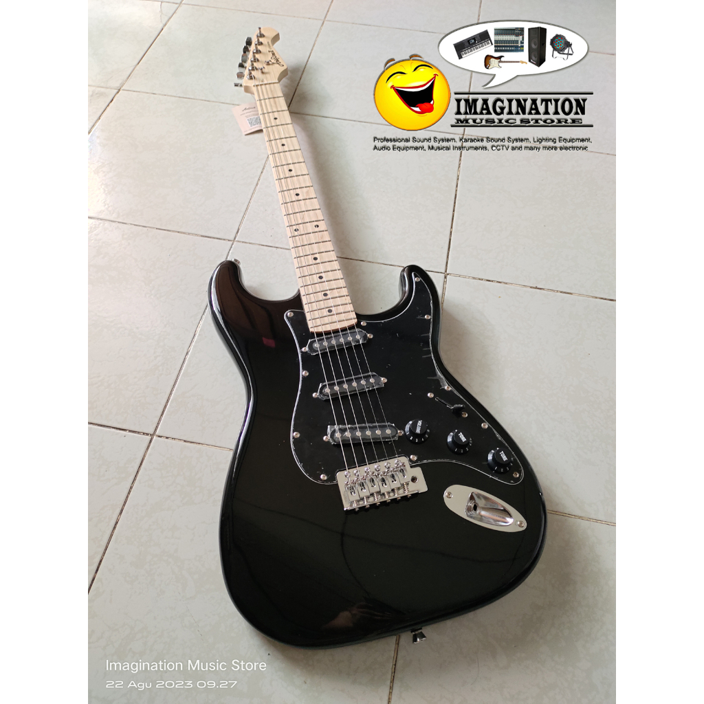 Aria Pro II STG-003SPL Black Electric Guitar