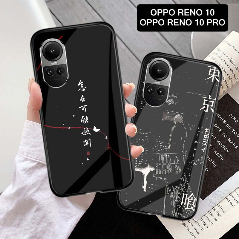 Softcase Glossy Glass Kaca OPPO RENO 10 OPPO RENO 10 PRO Terbaru [M193] Mirror Case Kaca OPPO RENO 1