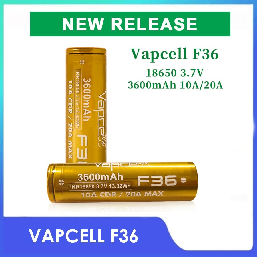 MOLAN CANO Baterai Vapcell 3600mAh INR18650 F36 Harga Grosir