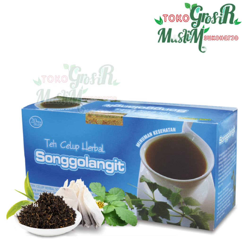 

teh Herbal Songgolangit Tazakka Original Halal Isi 20 Kantung Celup Tea Bag Obat Asam Urat dan Rematik Halal