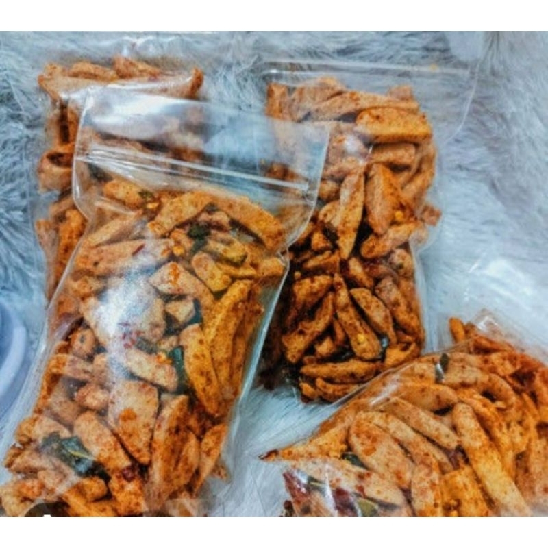 

BASRENG DAUN JERUK PEDAS (115g) (basreng ikan tuna)