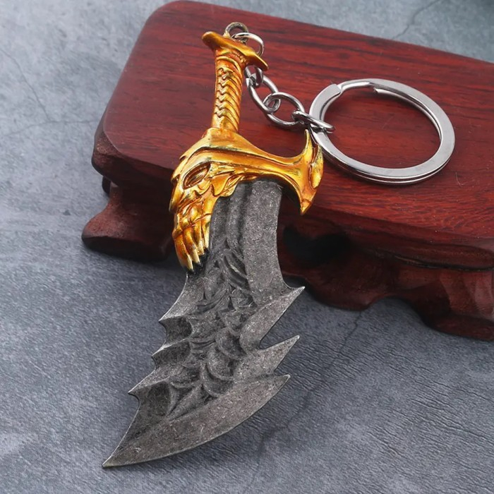 God of War gantungan kunci Blades of Exile ragnarok keychain Kratos