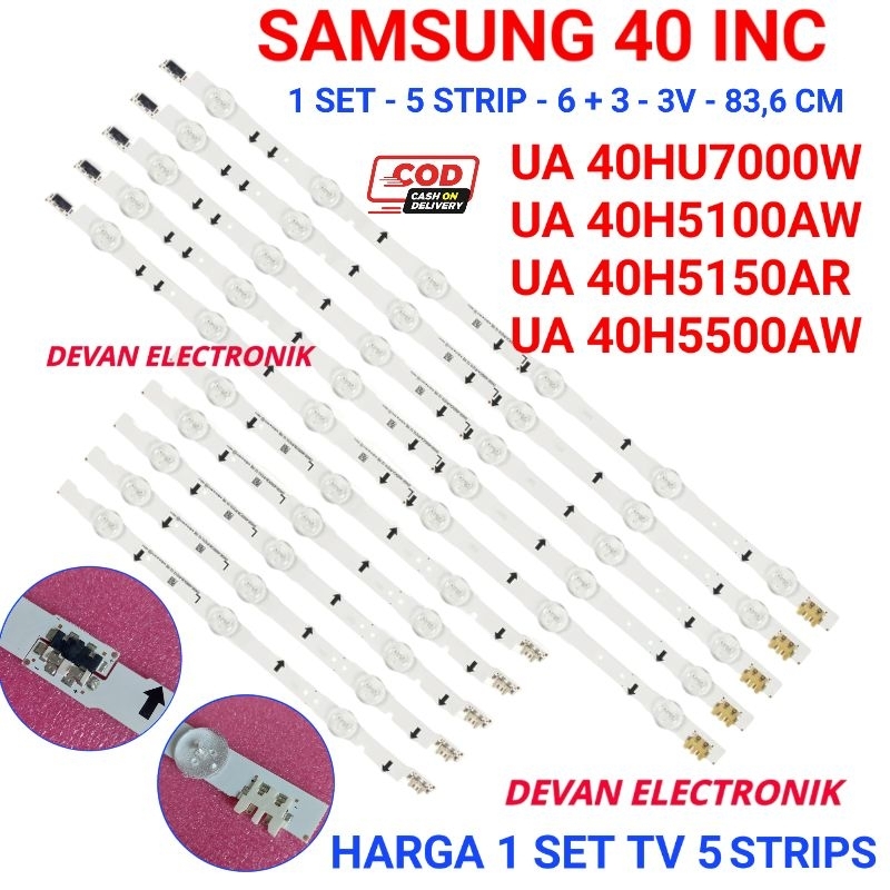 BACKLIGHT TV SAMSUNG 40IN UA-40H5000 UA-40H5500AW UA-40H5100AR UA-40H5150AR LED TV 40INCH