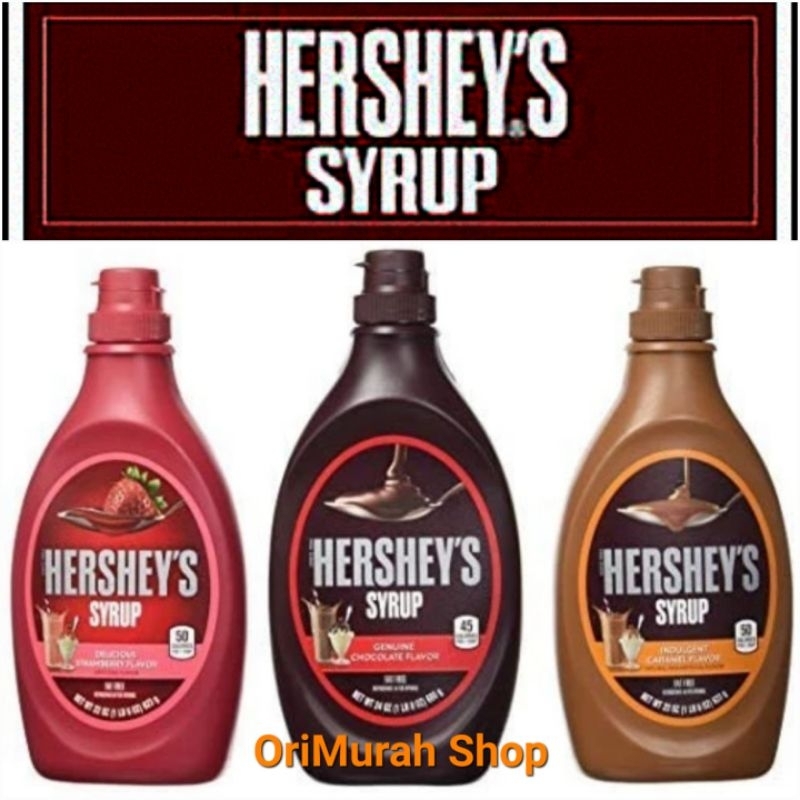 

Hershey's Syrup Chocolate Strawberry Caramel Hershey Sirup Toping Coklat Stroberi Karamel Hersheys Topping Sirop Import