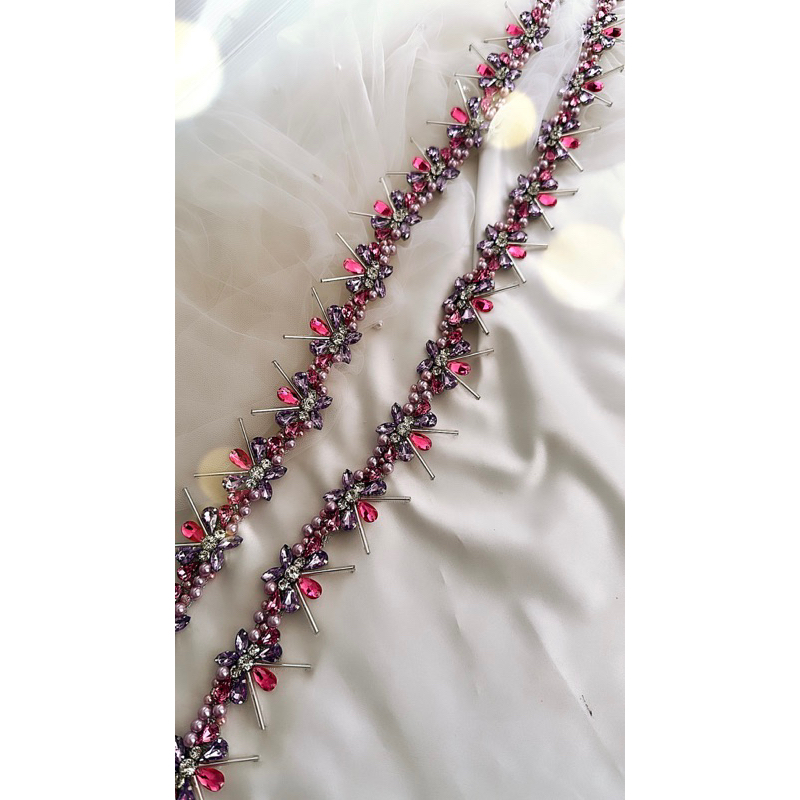 Renda permata Shera on Strip/ Payet rangkai strip