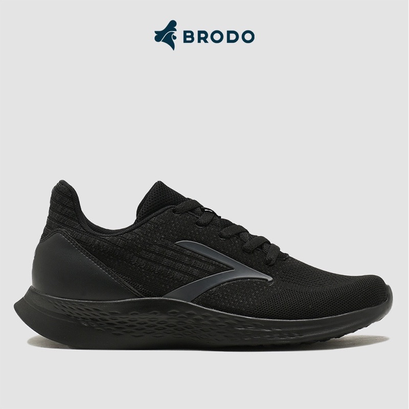 BRODO ACTIVE DASHER (FULL BLACK) Original Sepatu Sneakers Hitam Pria