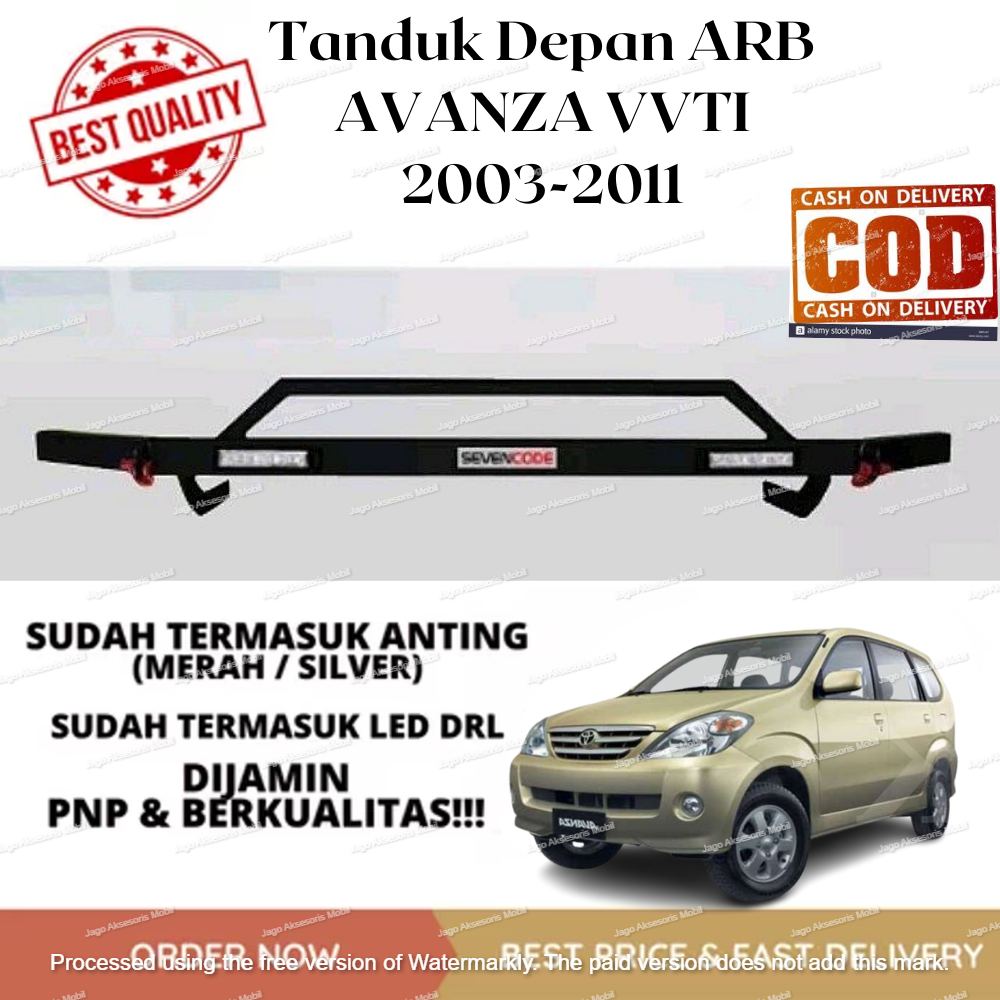 TANDUK TOWING DEPAN BELAKANG BESI BAR PELINDUNG BEMPER MOBIL AVANZA VVTI 2003-2011