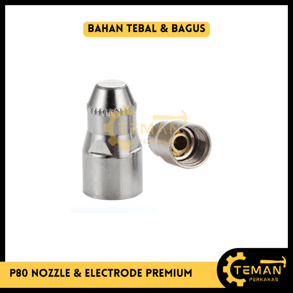 P80 Nozzle & Electrode Tip Plasma Cut100 (HARGA 10 PCS) PREMIUM TEMBAGA / P80 Mata Plasma CUT 100 No