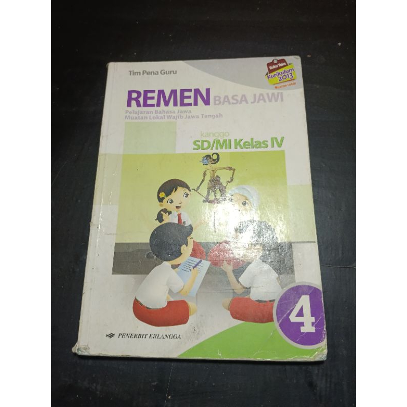 BUKU PAKET BEKAS BUKU REMEN BASA JAWI JAWA KELAS 4 SD / MI PENERBIT ERLANGGA