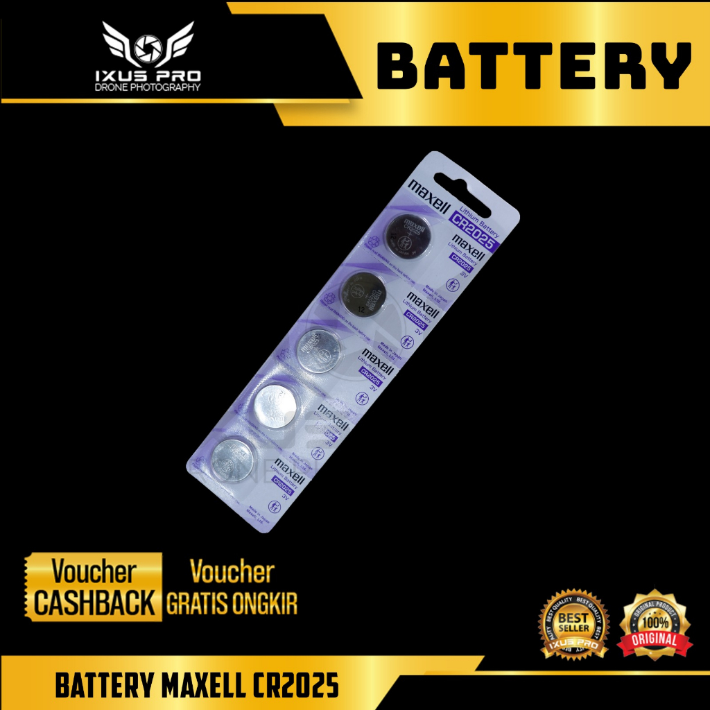 Baterai Maxell CR2025 / Battery Maxell CR 2025 (1strip)