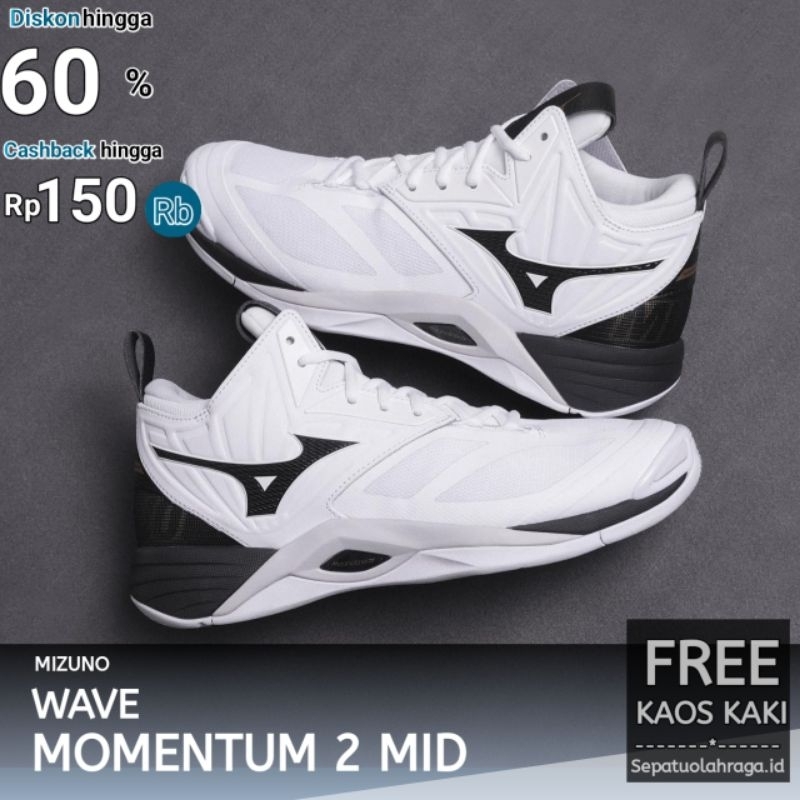 BISA COD / SEPATU VOLLY PRIA QUALITY IMPORT SEPATU VOLLY WAVE MOMENTUM 2 PROMO TERMURAH SEPATU BADMI