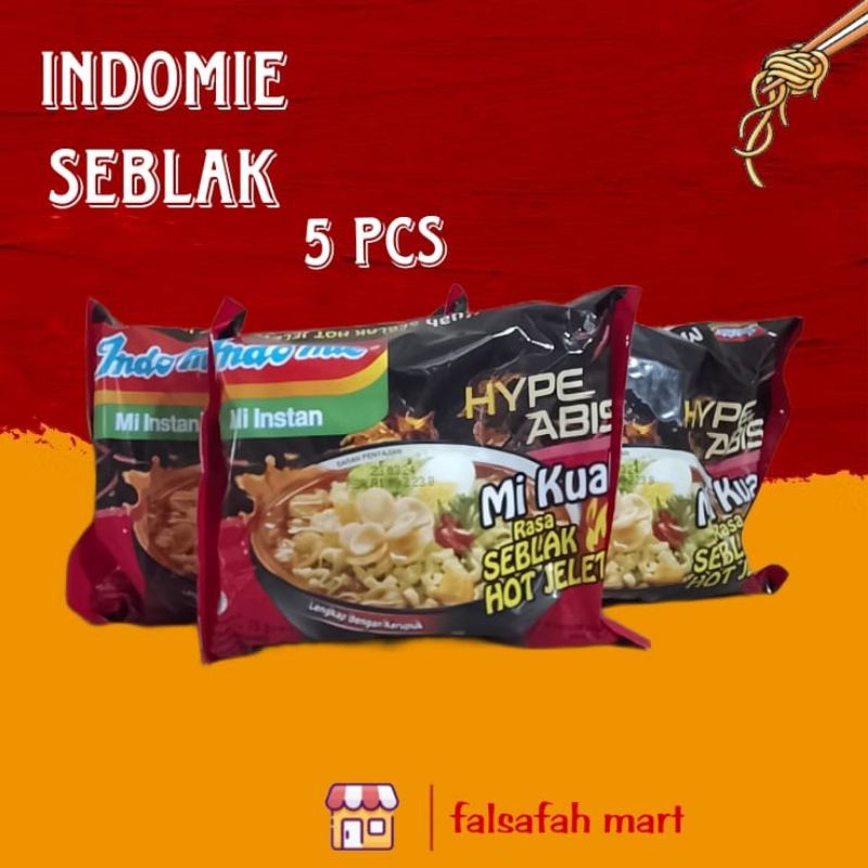 

5 PCS - INDOMIE KUAH RASA SEBLAK HOT JELETOT