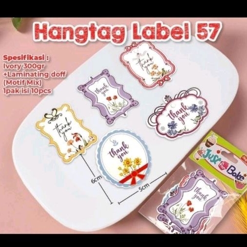 10pcs Hangtag Thank you mix Hang Tag Thank you hangtag terima kasih Hang Tag Terima kasih kartu ucap