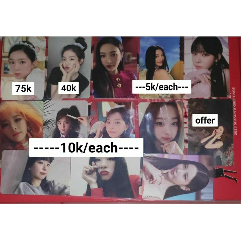 photocard red velvet