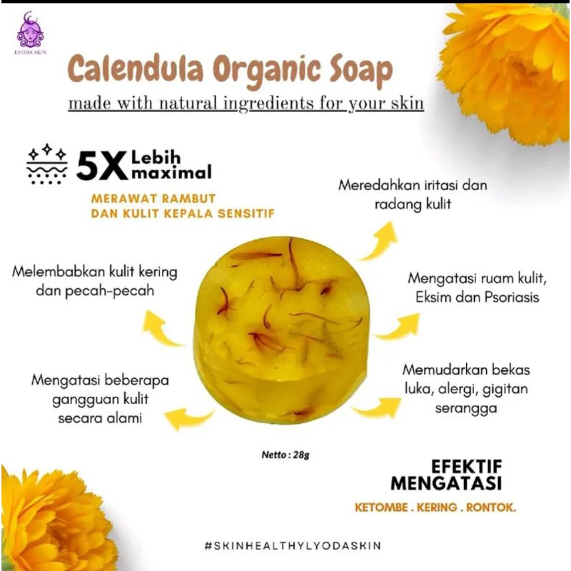 Calendula Organik soap by lyodaskin