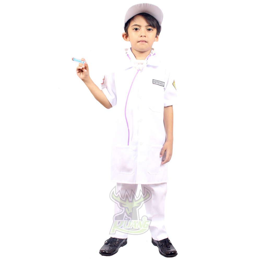 Baju dokter anak laki - laki profesi anak baju kostum anak baju dokter anak dokter kecil anak kostum