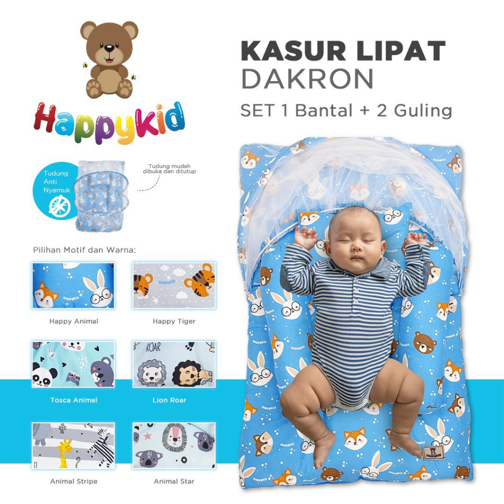 Kasur Bayi Set Kelambu / Kasur Kelambu Bayi Matras / Bantal Guling Bayi Set Murah / Kasur Lipat Bayi