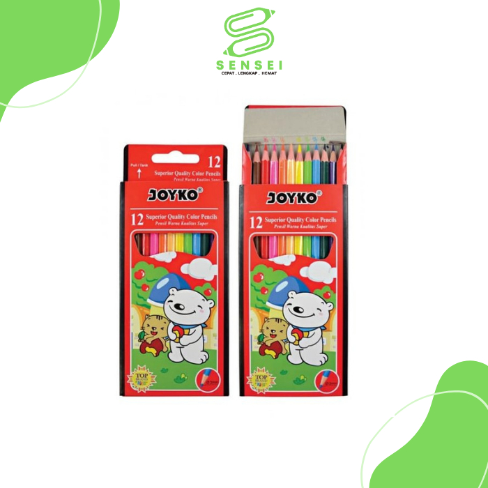 

1 Set Pencil Warna / Pensil Warna JOYKO 12 Warna Panjang