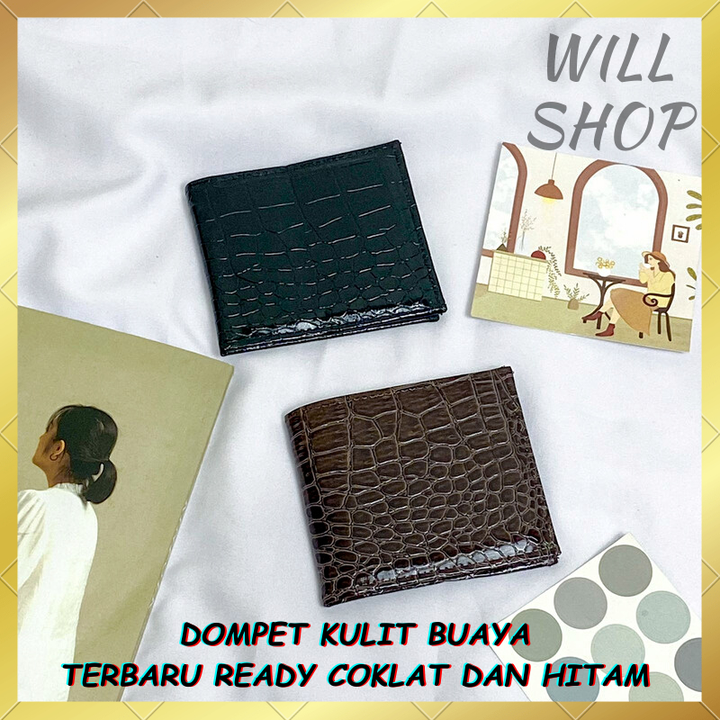 TERSEDIA DOMPET KULIT BUAYA CROCODILE / DOMPET FASHION PRIA BISA UNTUK KADO / SOVENIR / DOMPET LIPAT