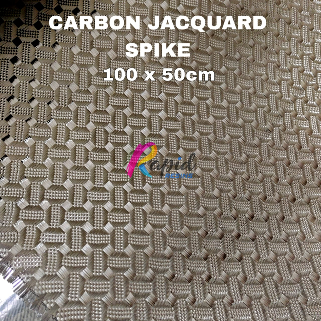 Carbon Kevlar Serat Karbon Carbon Fabric Jacquard Spike 250gsm