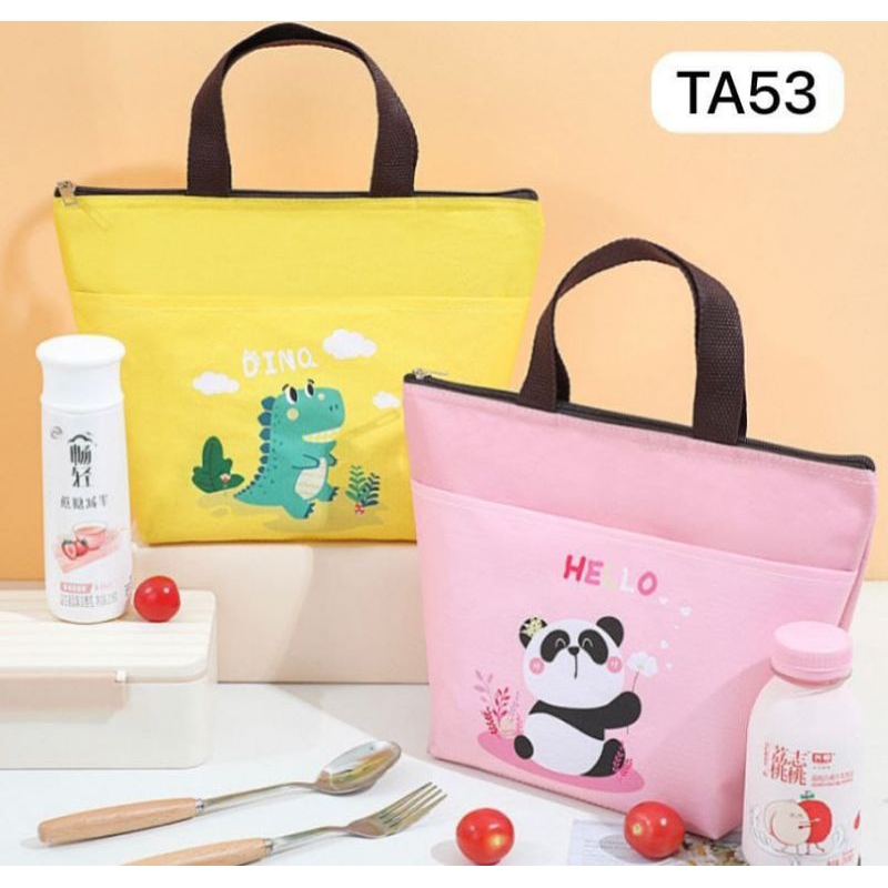 Tas bekal TA 53 DINO HELLO PANDA DLL NICE BAGUS MURAH CANTIK SANGAT COCOK UNTUK KADO / HADIAH DLL BI
