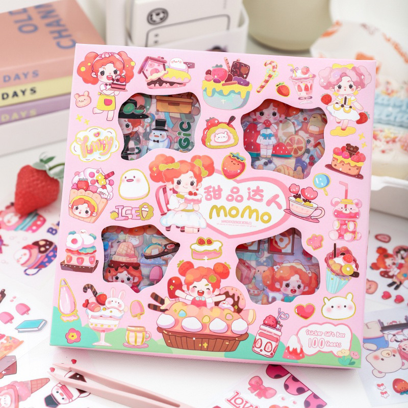 

Stiker 100Lembar Momo motif Baru Stiker Waterproof-Stiker DIY